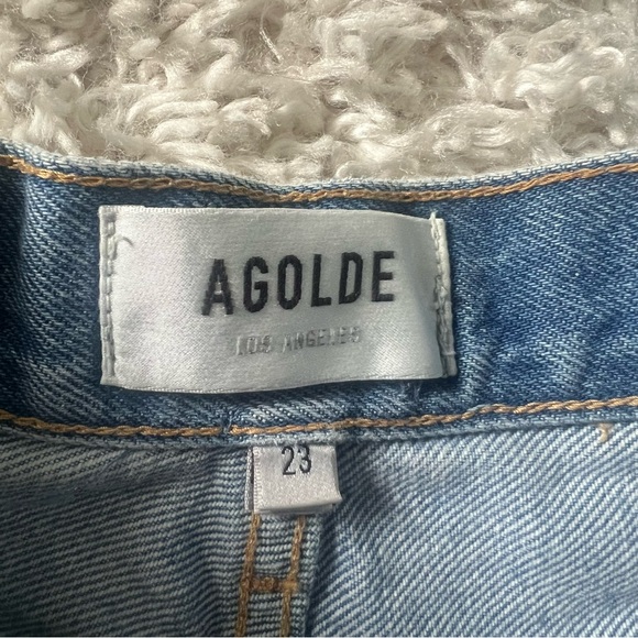 Agolde Vintage High Rise Distressed Dee Jean Shorts 23 - Picture 7 of 14